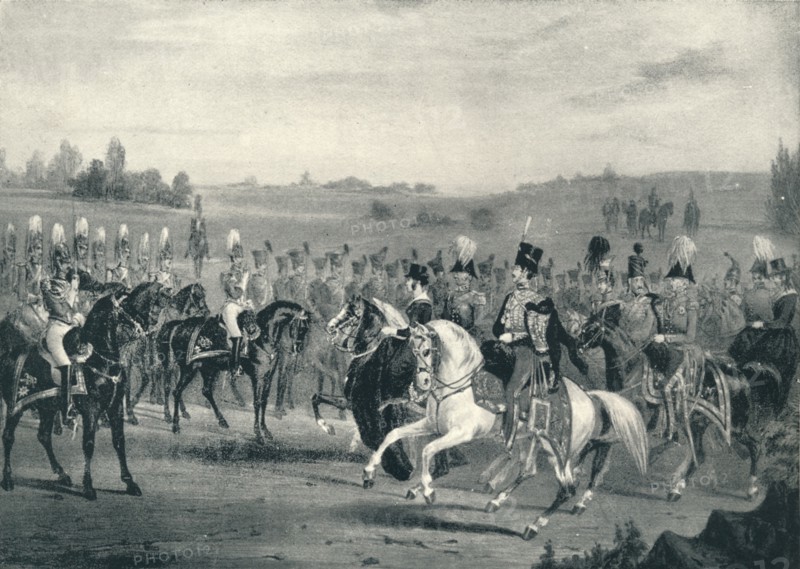 'Review of the 1st Life Guards and 8th Hussars, June 4th, 1842', 1842 (1909). Artist: James Henry Lynch.