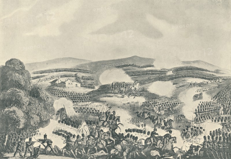 'Battle of Quatre Bras, June 16, 1815', 1815 (1909). Artist: Thomas Sutherland.