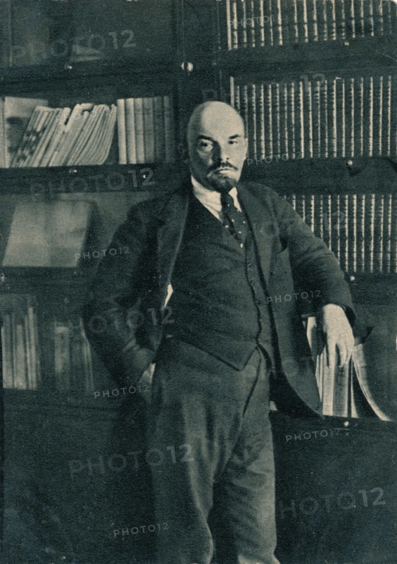 'Vladimir Ilich Lenin, Russian Bolshevik leader, in the Kremlin, Moscow, Russia, October', 1918. Artist: Unknown.