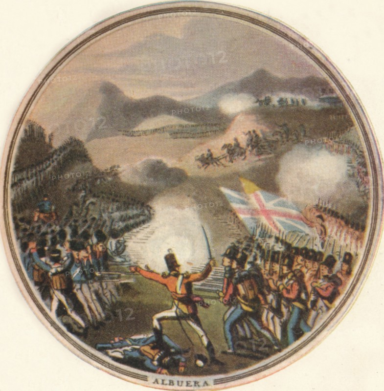 'Battle of Albuera', 1815, (1910). Artist: Edward Orme.