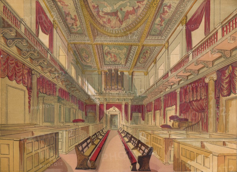 'Whitehall Chapel', c1845, (1864). Artist: Unknown.