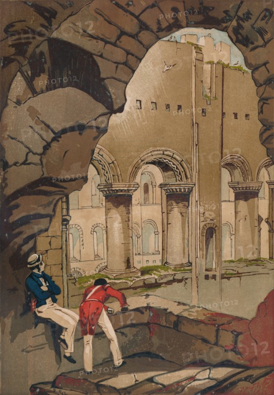 'Rochester Castle. - Interior', c1845, (1864). Artist: Unknown.