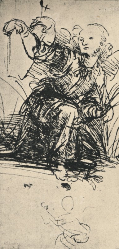 'Studies of a Kneeling Angel', c1467-1519 (1945). Artist: Leonardo da Vinci.