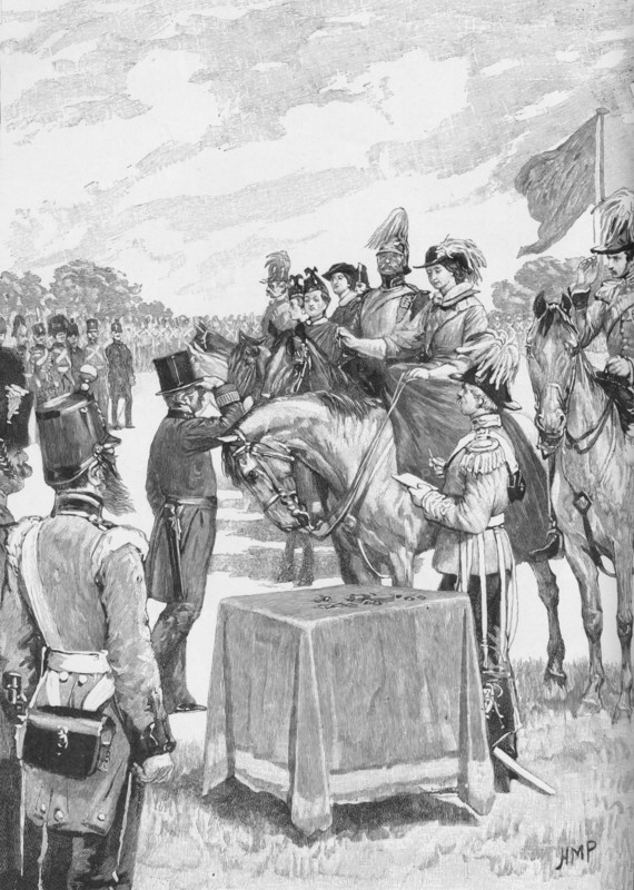 'The Queen Presiding at the First Distribution of the Victoria Cross', c1890. Artist: Henry Marriott Paget.