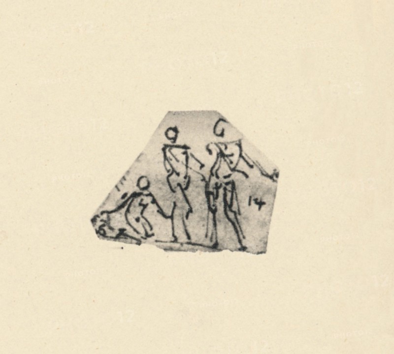 'Sketch of Three Figures', c1480 (1945). Artist: Leonardo da Vinci.