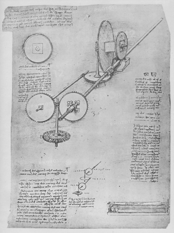 'Machine for Shaping Iron Rods for Making Cannon', c1480 (1945). Artist: Leonardo da Vinci.