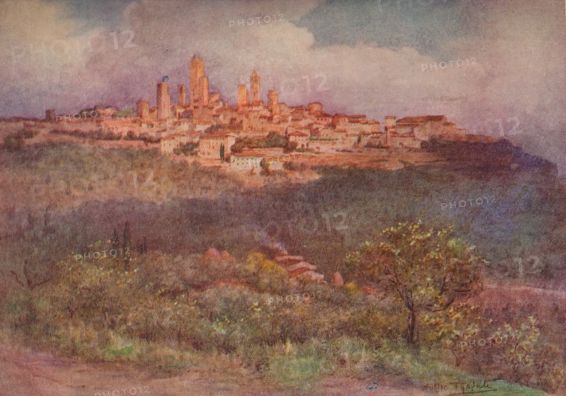 'San Gimignano of Val D'Elsa', c1900 (1913). Artist: Walter Frederick Roofe Tyndale.