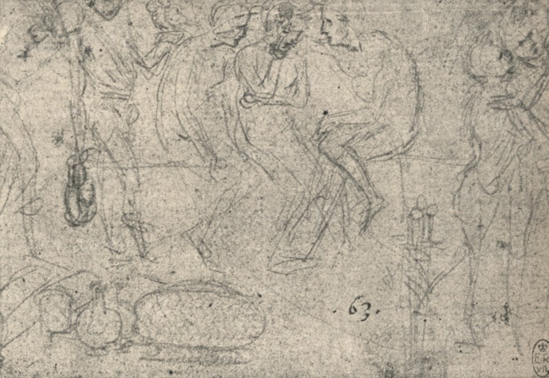 'Group of Figures in Conversation', c1480 (1945). Artist: Leonardo da Vinci.
