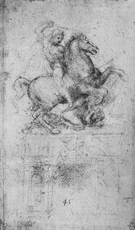 'Study of an Equestrian Monument', c1480 (1945). Artist: Leonardo da Vinci.