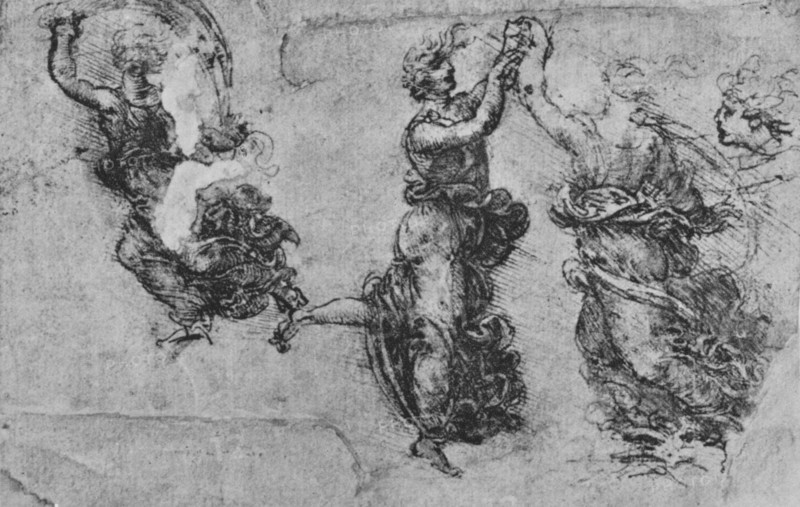 'Studies of Dancing Nymphs', c1480 (1945). Artist: Leonardo da Vinci.