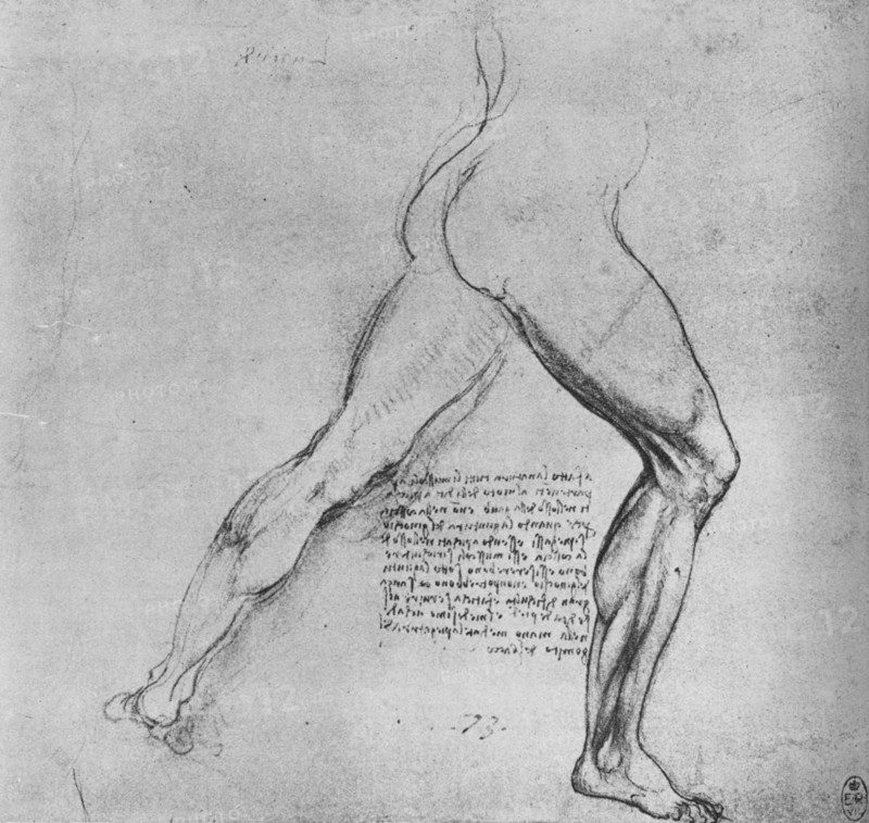 'Study of the Legs of a Man Lunging to the Right', c1480 (1945). Artist: Leonardo da Vinci.
