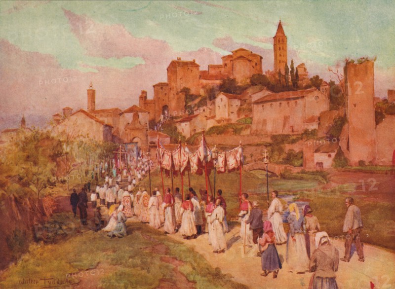 'Corpus Domini at Viterbo', c1900 (1913). Artist: Walter Frederick Roofe Tyndale.