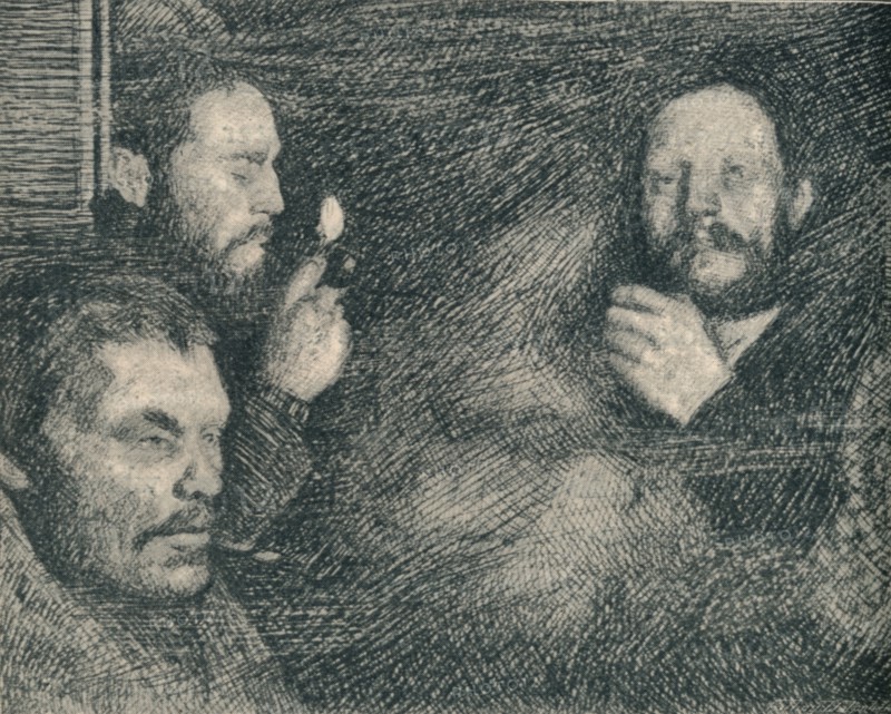 'A Smoke in the Galley of the Fram.', c1893-1896, (1897). Artist: August Eiebakke.