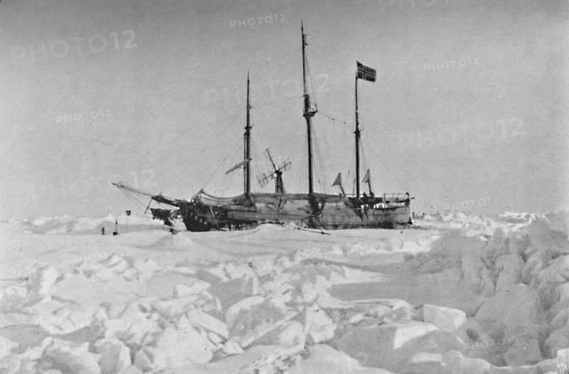 'The Fram in the Ice'. 1895, (1897). Artist: Unknown.