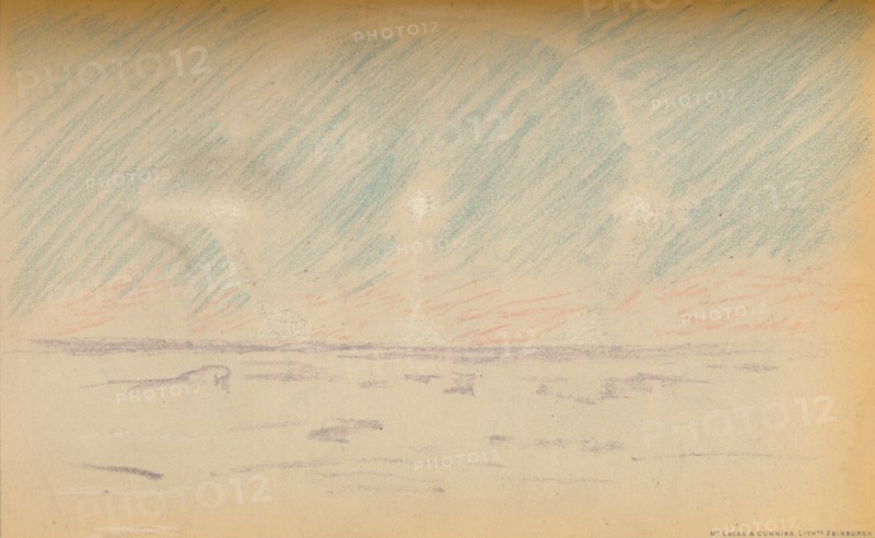 'Moon-Ring with Mock Moons, and a suggestion of Horizontal Axes, 24th November 1893', (1987) Artist: Fridtjof Nansen.