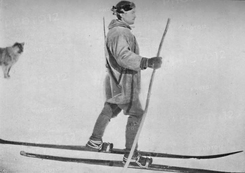 'Lars Pettersen on Snow Shoes', c1893-1896, (1897). Artist: Unknown.