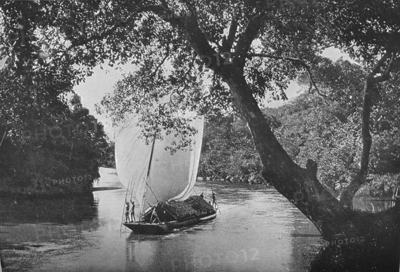 'Padda Boat in Full Sail', c1890, (1910). Artist: Alfred William Amandus Plate.