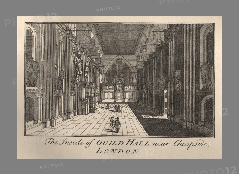 Guild Hall Interior, 1886.  Artist: Unknown.