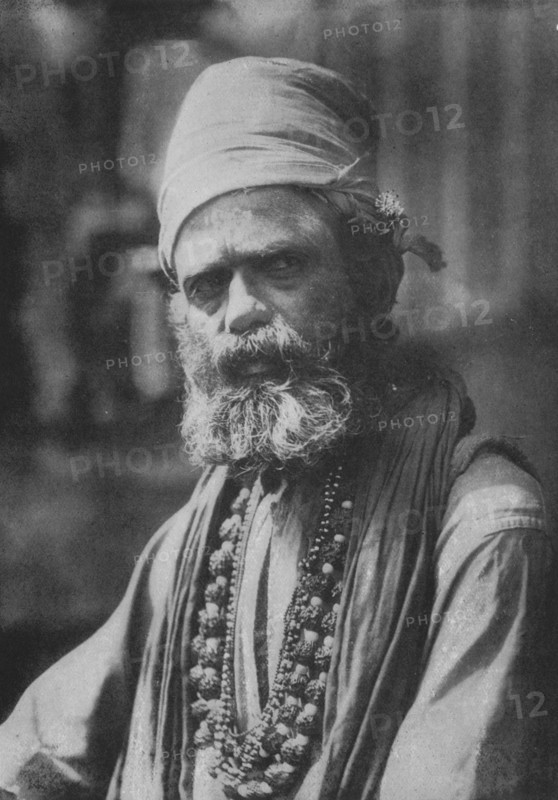 'A Hindu Sanywassi or Religious Ascetic', c1890, (1910). Artist: Alfred William Amandus Plate.