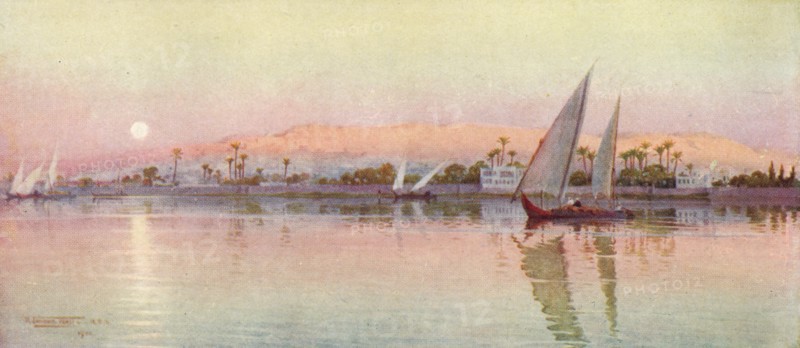 'Cairo from the River-Evening', c1880, (1904). Artist: Robert George Talbot Kelly.