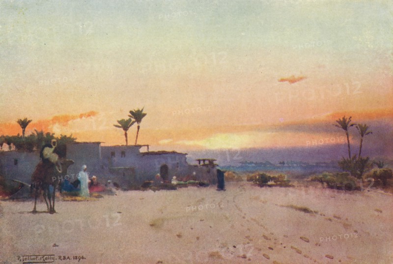 'A Fellah Village', c1880, (1904). Artist: Robert George Talbot Kelly.