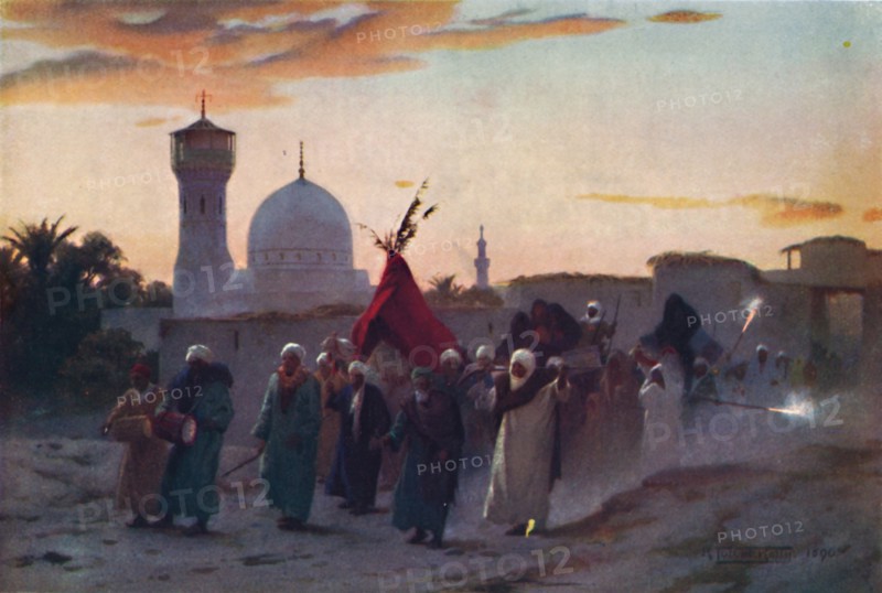 'A Wedding Procession at Menzala: The Home-Coming of the Bride', c1880, (1904). Artist: Robert George Talbot Kelly.