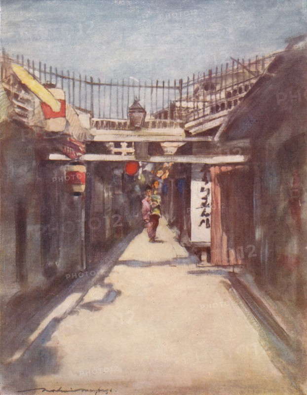 'The Street with the Gallery', c1887, (1901). Artist: Mortimer L Menpes.