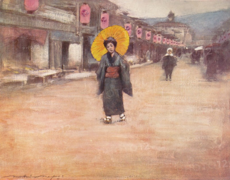 'A Street in Kioto', c1887, (1901). Artist: Mortimer L Menpes.