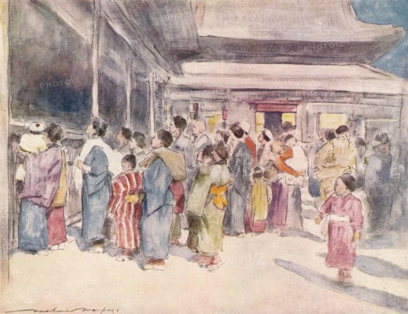 'Lookers-On', c1887, (1901). Artist: Mortimer L Menpes.