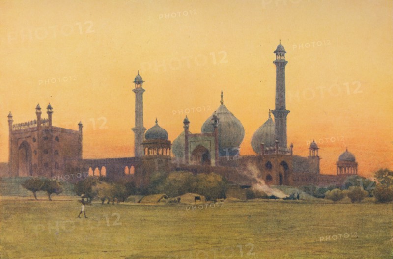 'The Jumma Musjid, Delhi - At Sunset', c1880 (1905). Creator: Alexander Henry Hallam Murray.