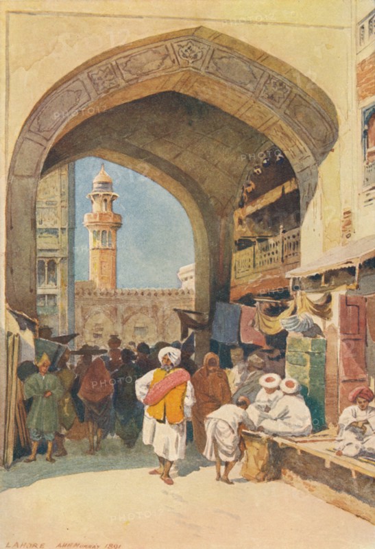 'A Gateway in the Bazaar, Lahore', c1880 (1905). Creator: Alexander Henry Hallam Murray.