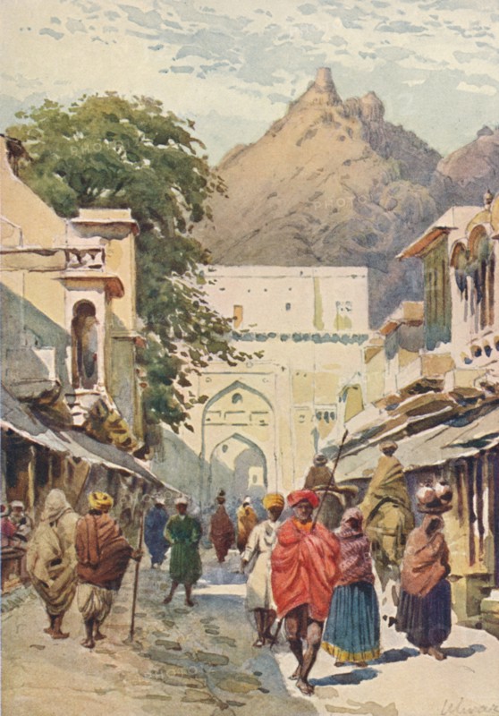 'The Main Street of Alwar', c1880 (1905). Creator: Alexander Henry Hallam Murray.