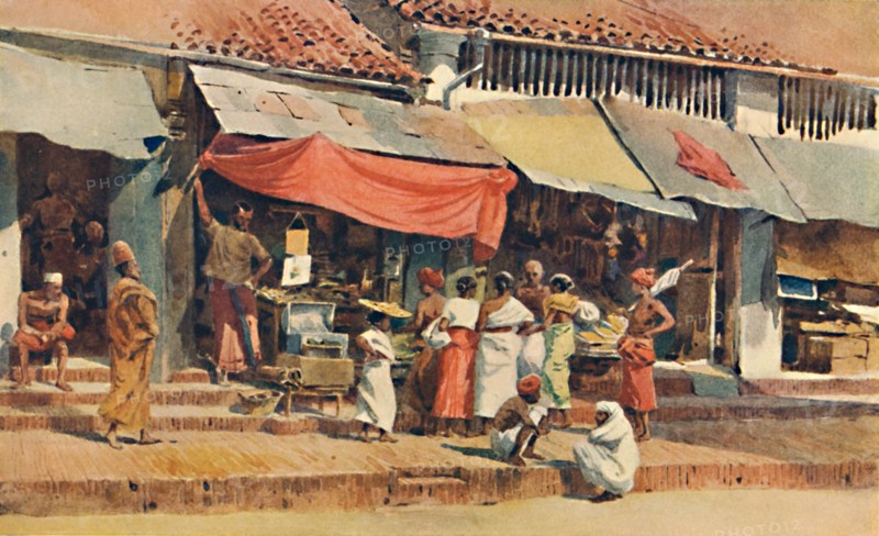 'A Street Scene in Kandy', c1880 (1905). Creator: Alexander Henry Hallam Murray.