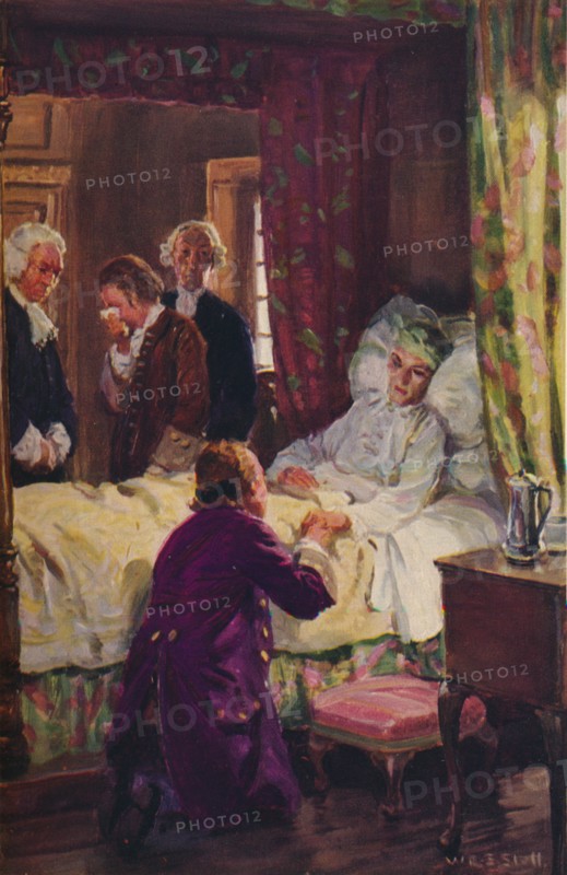 'Jones flung himself at his benefactor's feet', c1800, (1934). Artist: WRS Scott.