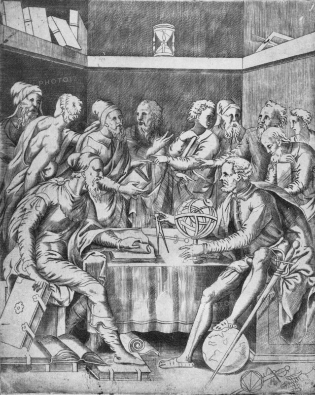 'Agrippa Instructing His Pupils Mathematically', 1553, (1936). Artist: Unknown.