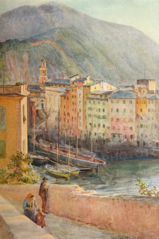 'The Harbour at Camogli', c1910, (1912). Artist: Walter Frederick Roofe Tyndale.