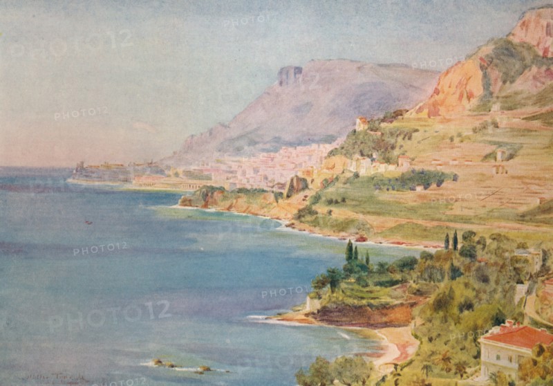 'The Principality of Monaco', c1910, (1912). Artist: Walter Frederick Roofe Tyndale.