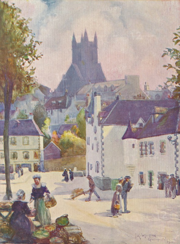 'Springtime in Brittany (Quimperlé)', 1911, (1913). Artist: Joseph Ratcliffe Skelton.