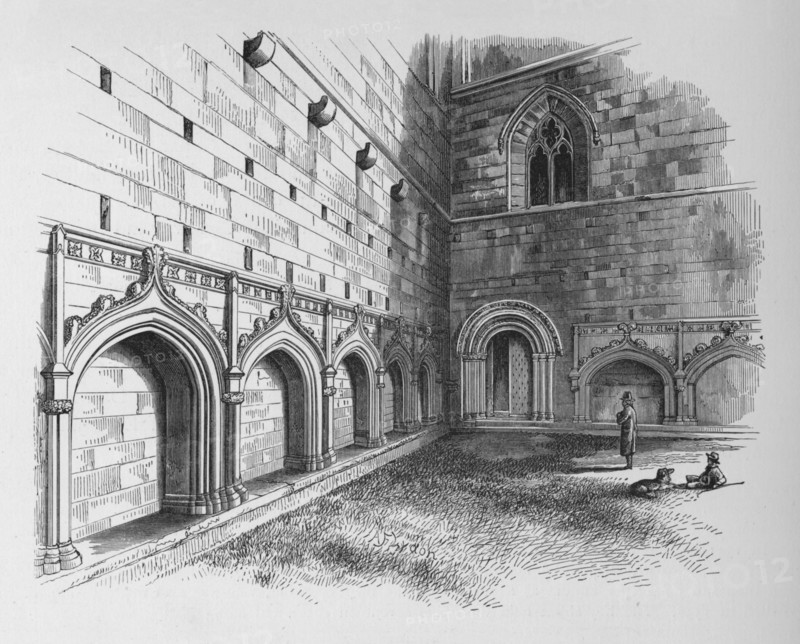 'The Cloisters', Melrose Abbey, c1880, (1897). Artist: Alexander Francis Lydon.