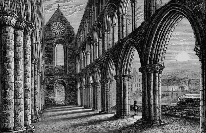 'Nave Looking West', Jedburgh Abbey, c1880, (1897). Artist: Alexander Francis Lydon.