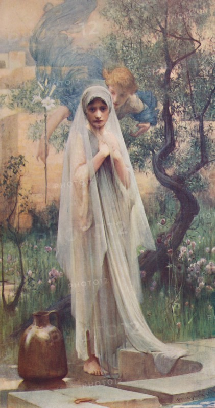 'The Annunciation', 1892, (c1900). Artist: Arthur Hacker.