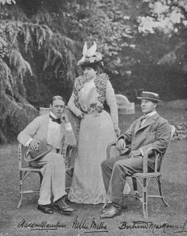 'Madame Melba, Mr. Haddon Chambers, and Mr. Bertram Mackennal', c1900, (1910). Artist: H Gude.