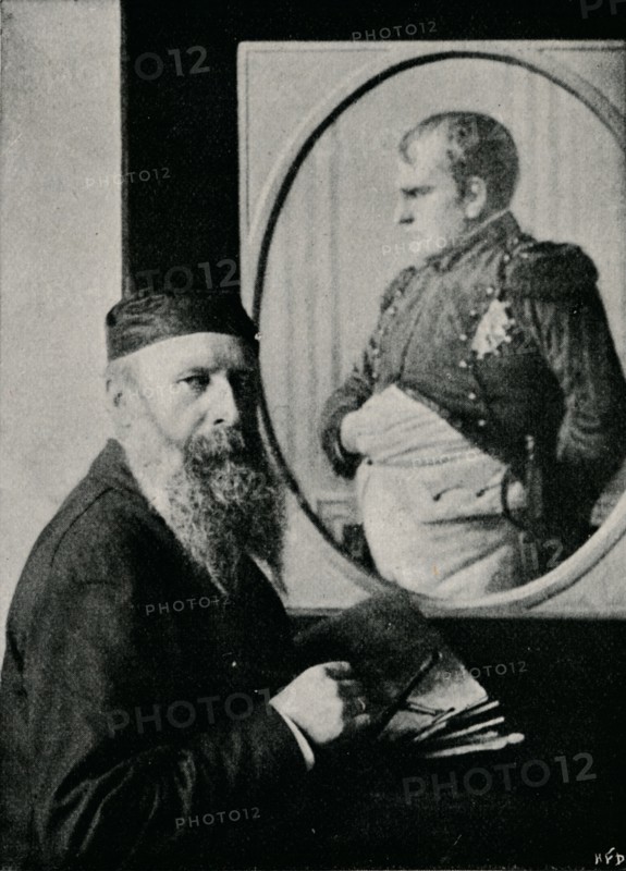 'Verestchagin Painting a Picture of Napoleon', c1890, (1910). Artist: Unknown.
