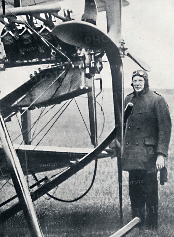 'Churchill became interested in airplanes and foresaw the greatest possibilities', 1914, (1945). Artist: Unknown.