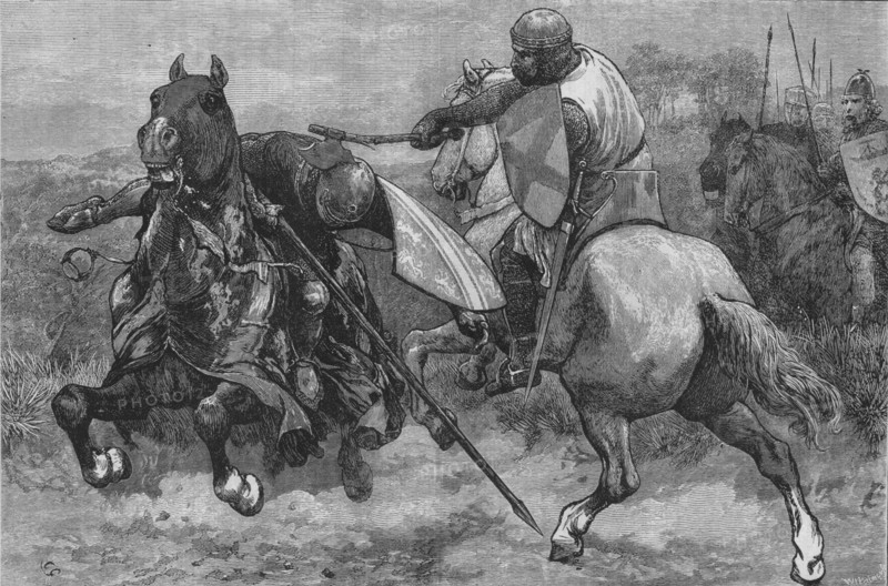 'The Death of Bohun', 16 March 1322, (c1880). Artist: Unknown.