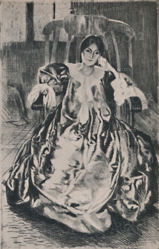 'The Silk Dress', 1887, (1946). Artist: Paul Albert Besnard.