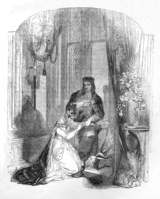 'Edward III. and the Countess of Salisbury', 1845. Artist: Unknown.