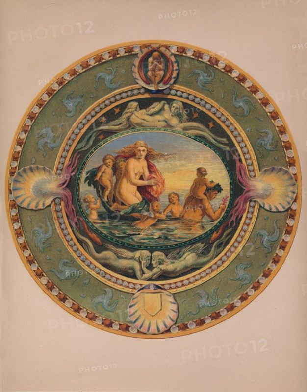 'Plateau in Majolica Ware', 1863.  Artist: Robert Dudley.
