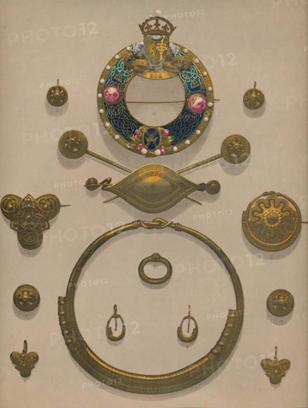 'Gold Ornaments and Brooch', 1863.  Artist: Robert Dudley.