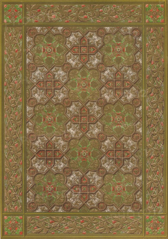 'An Embossed Leather Panel' by Habenicht, Vienna', 1863.  Artist: Robert Dudley.